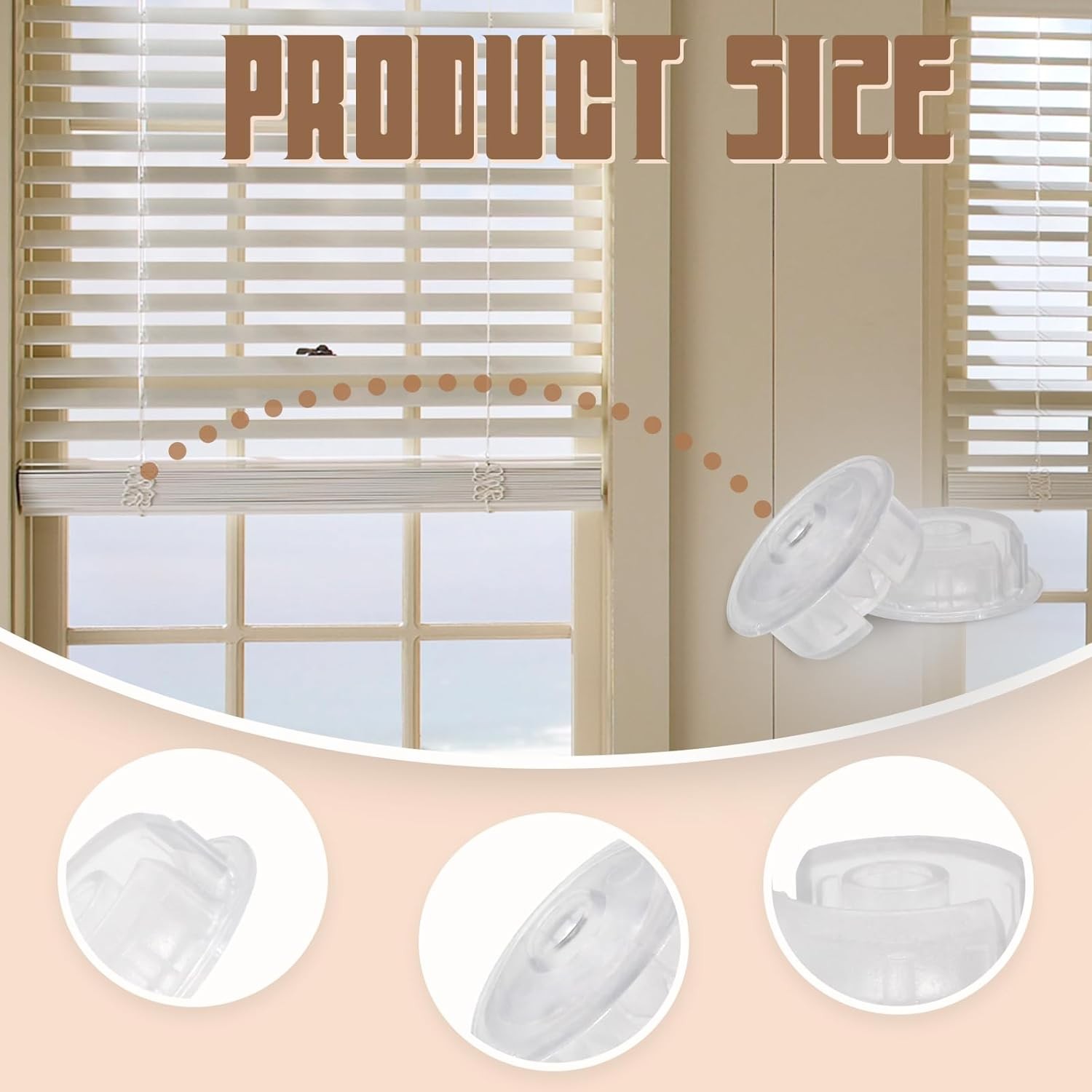 10Pcs Clear Blinds Bottom Rail Button Plugs 3/4 Inch Ladder Cord Repair Parts