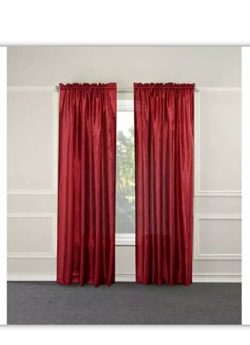 Renaissance Home Fashion Whisper Ruby Crushed Satin Panel 53″ x 84″