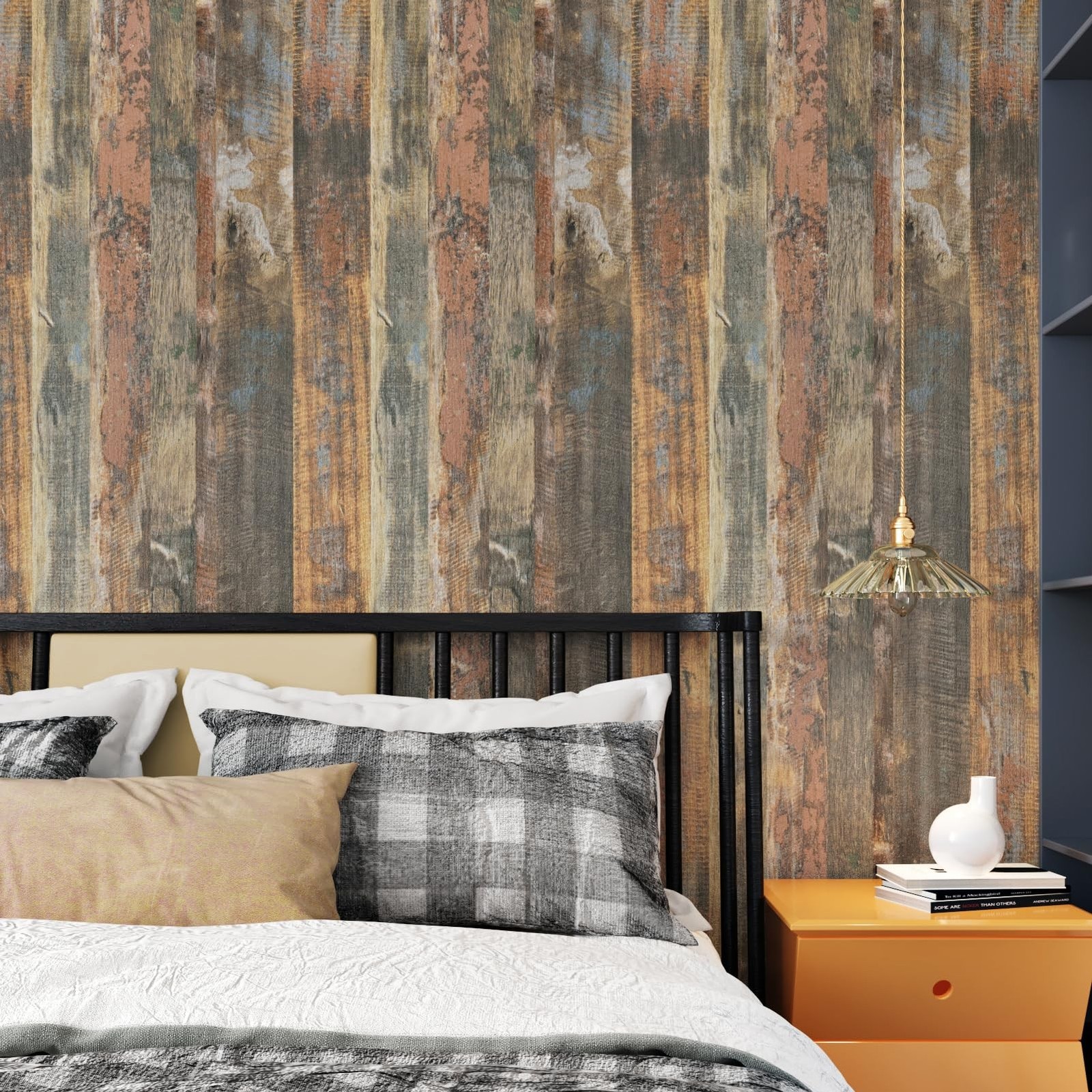 Brown Wood Contact Paper for Countertops Waterproof Shiplap Peel and Stick Wa…