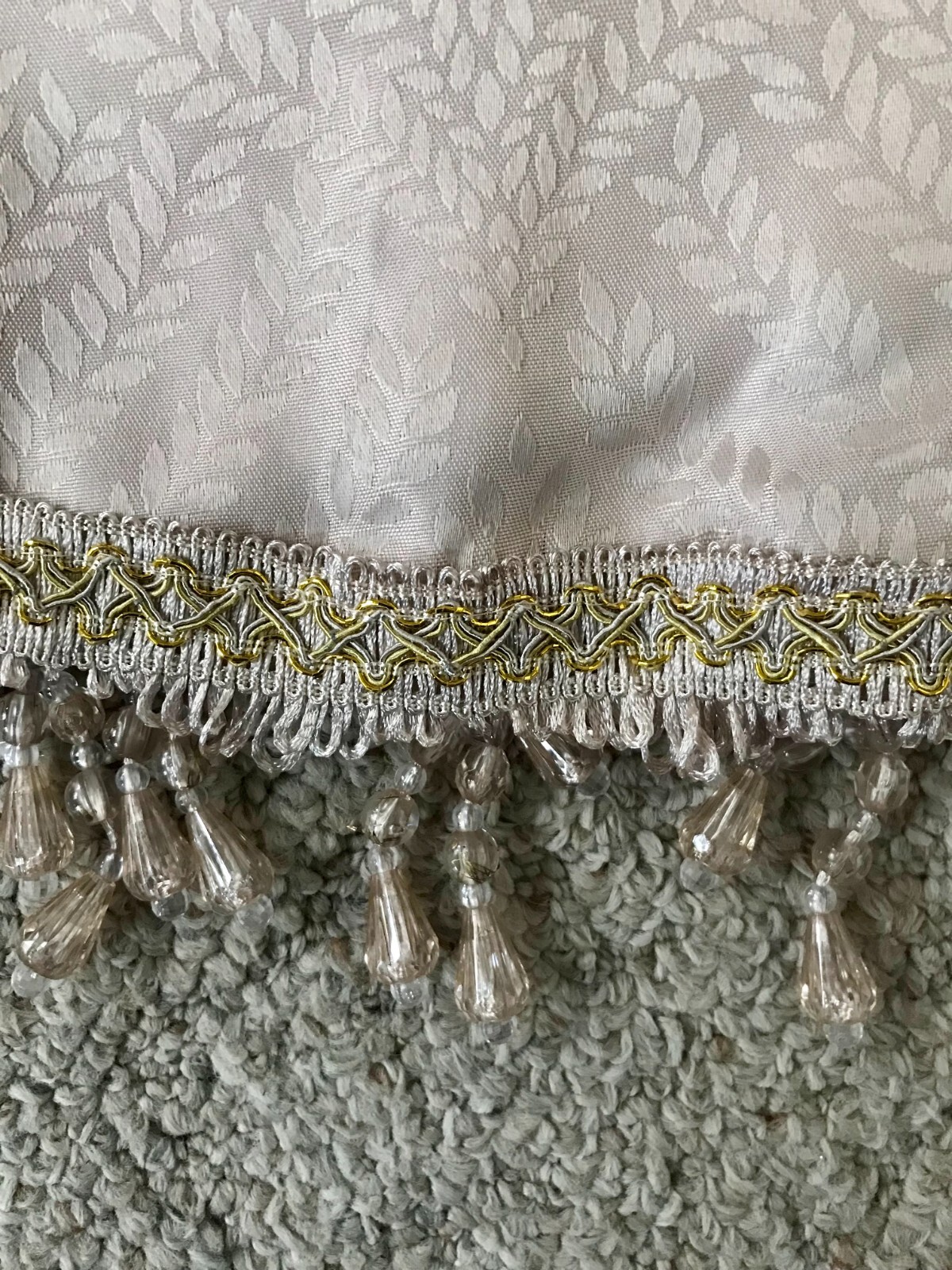 Beautiful Jeweled Luxury Jacquard Valances ~ 5 Different Colors Single Window