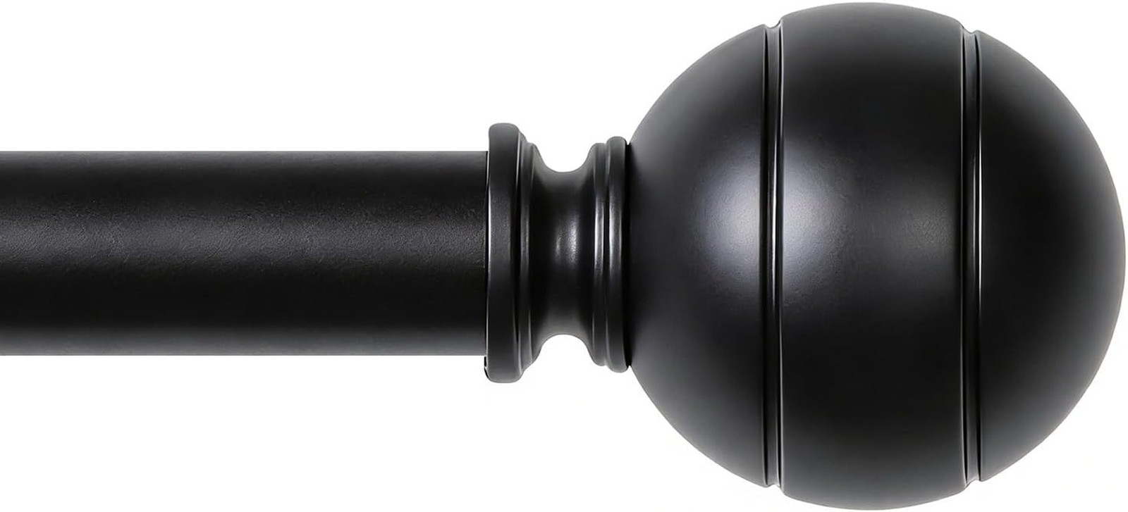 Black Curtain Rods for Windows 30-144 Inch Adjustable Heavy Duty Metal,1 Inch Pi