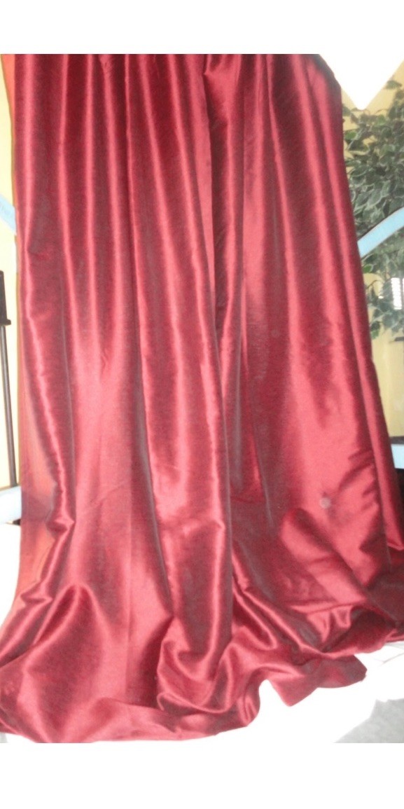 PERI SPELLBOUND TEXTURED Crimson (2) PINCH PLEATED PANELS WINDOW CURTAINS 32X93