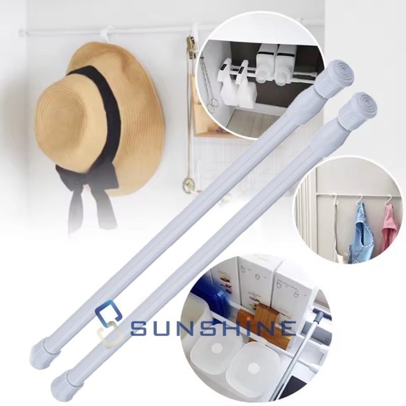 23-44 in. Adjustable Spring Tension Curtain Rod, 5/8 in. Diameter Steel Tube LOT