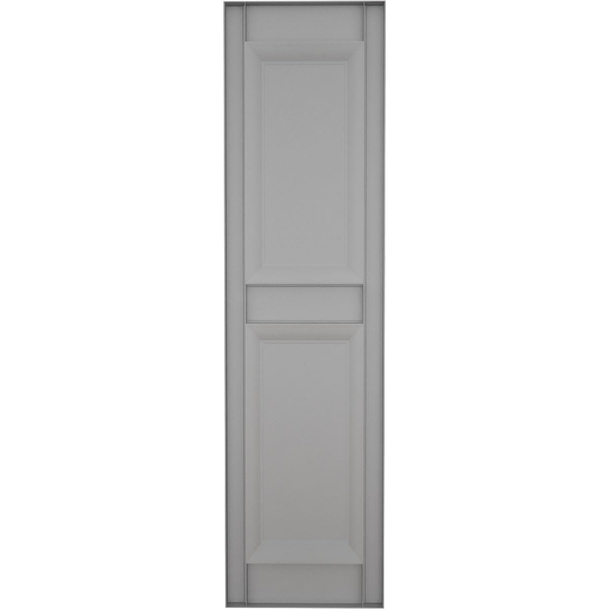 Builders Edge 14.5 in. Wx38 in. H Custom Two Equal Panels Raised Panel Shutters