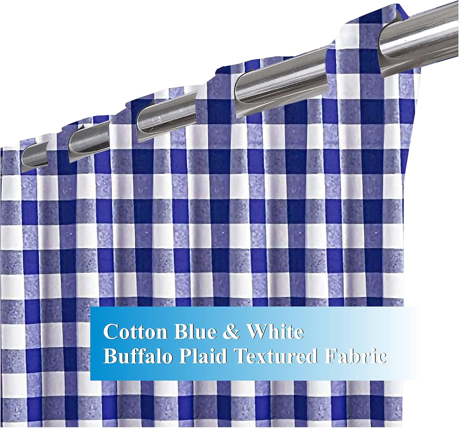 Rod Pocket Curtains 96 Inches Long,Bedroom Curtains 96 Inches Long,Buffalo Check