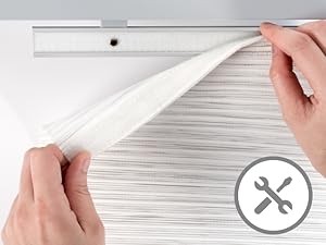 Adjustable Sliding Panel Track Window Blinds 45.8″- 86″ W x 96″ H, Extendable