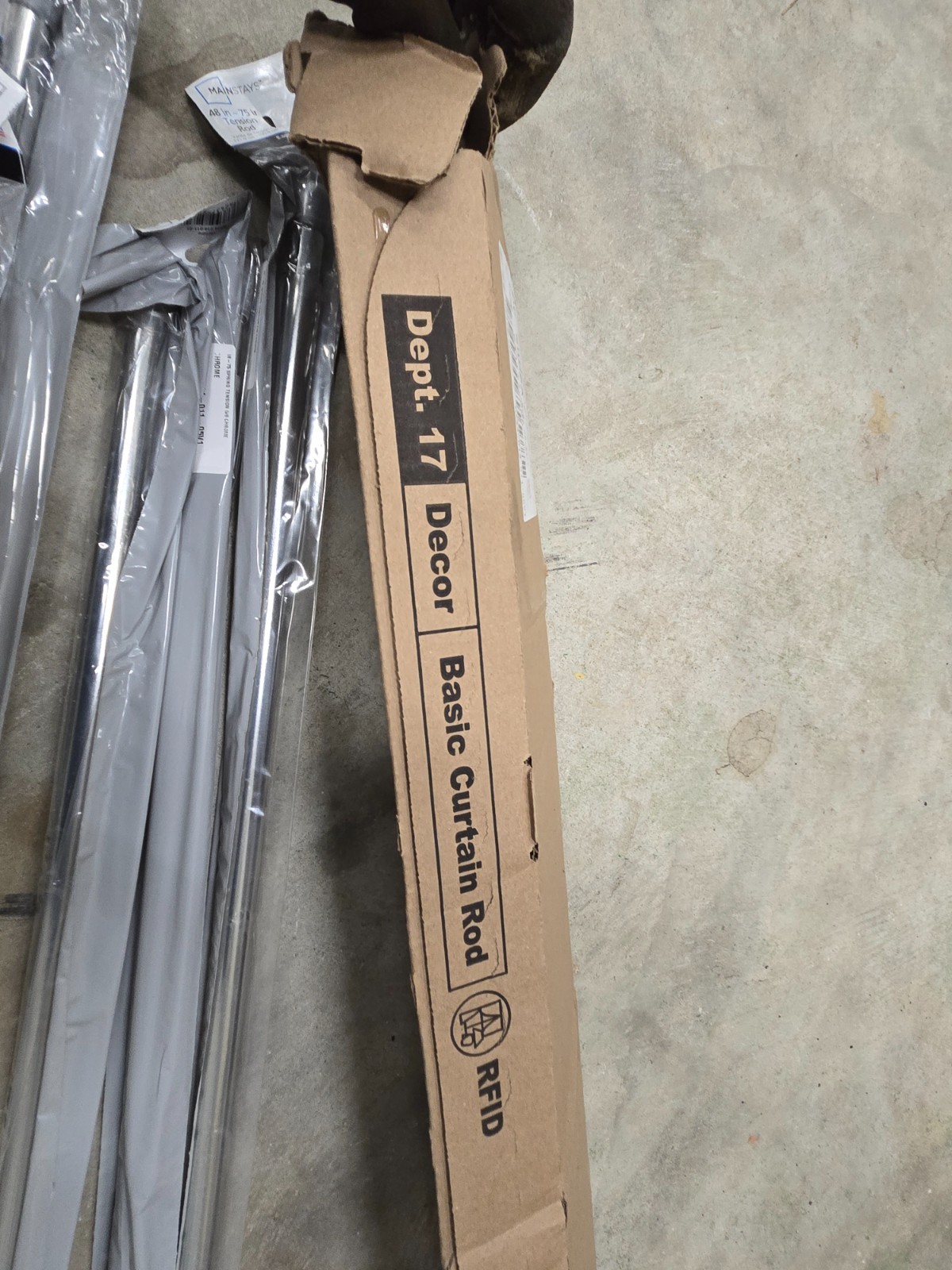 MAINSTAYS 5/8″ Spring WINDOW Curtain Tension Rods Chrome 48 to 75″ Pack of 10
