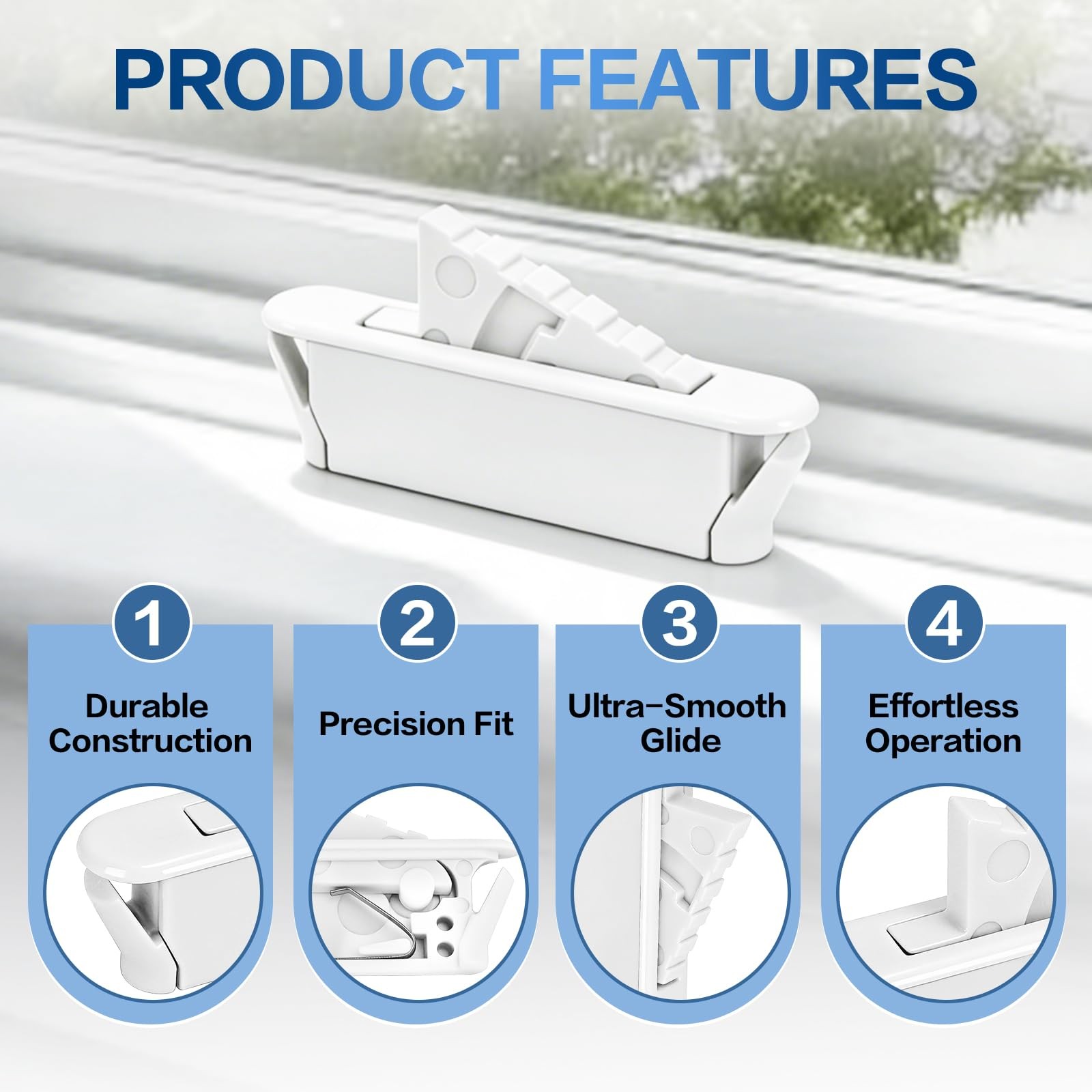 8 Pack Window Sash Vent Stops – Replacement for 1712 Snap-in Limit 1712-8 Pcs