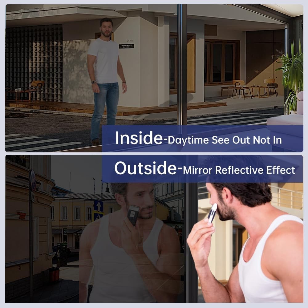 One Way Mirror Window Film Privacy Heat UV Reflective Control Tint for Office