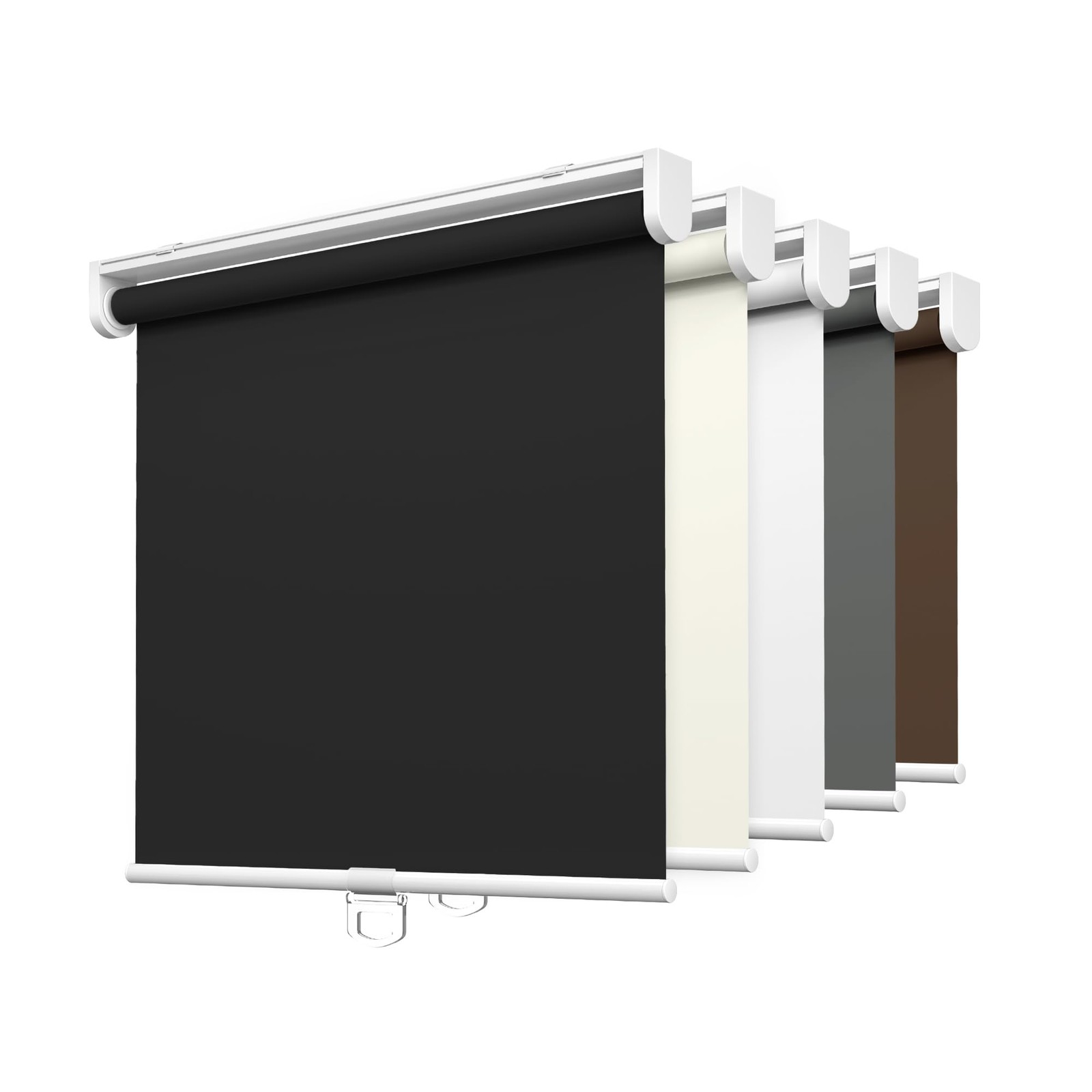 No Drill Cordless Roller Shades, 35×72, Black