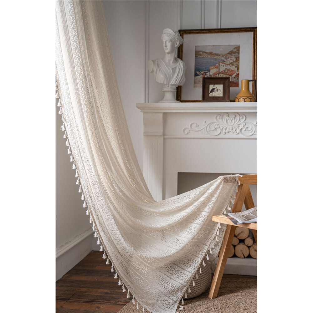 Classic Tassel Curtain Boho Living Bedroom Window Drape Valance Home Decor New