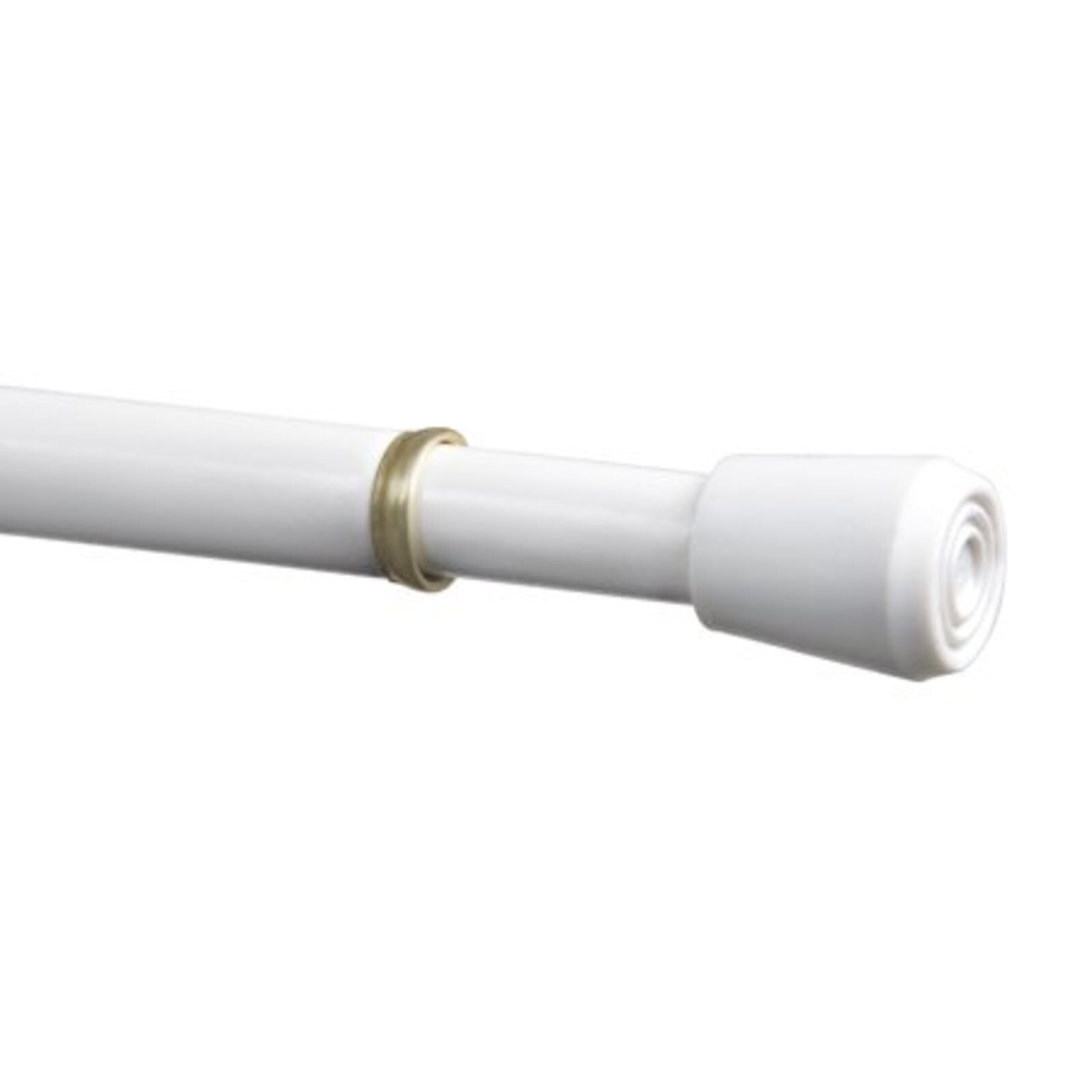 Adjustable Curtain Rod Spring Tension 7/16in-Dia. Steel Tube Rod, 28″-48″- White