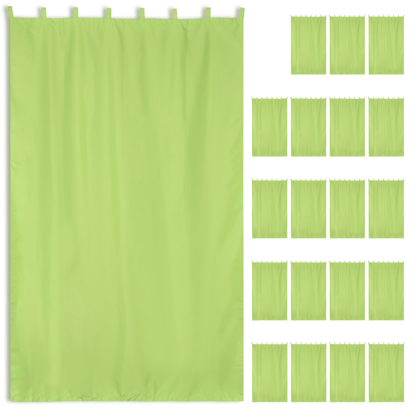 54″x96″ Outdoor Curtain Tab Top Drape UV30+ Garden Pergola Porch Cabana 20 Pack