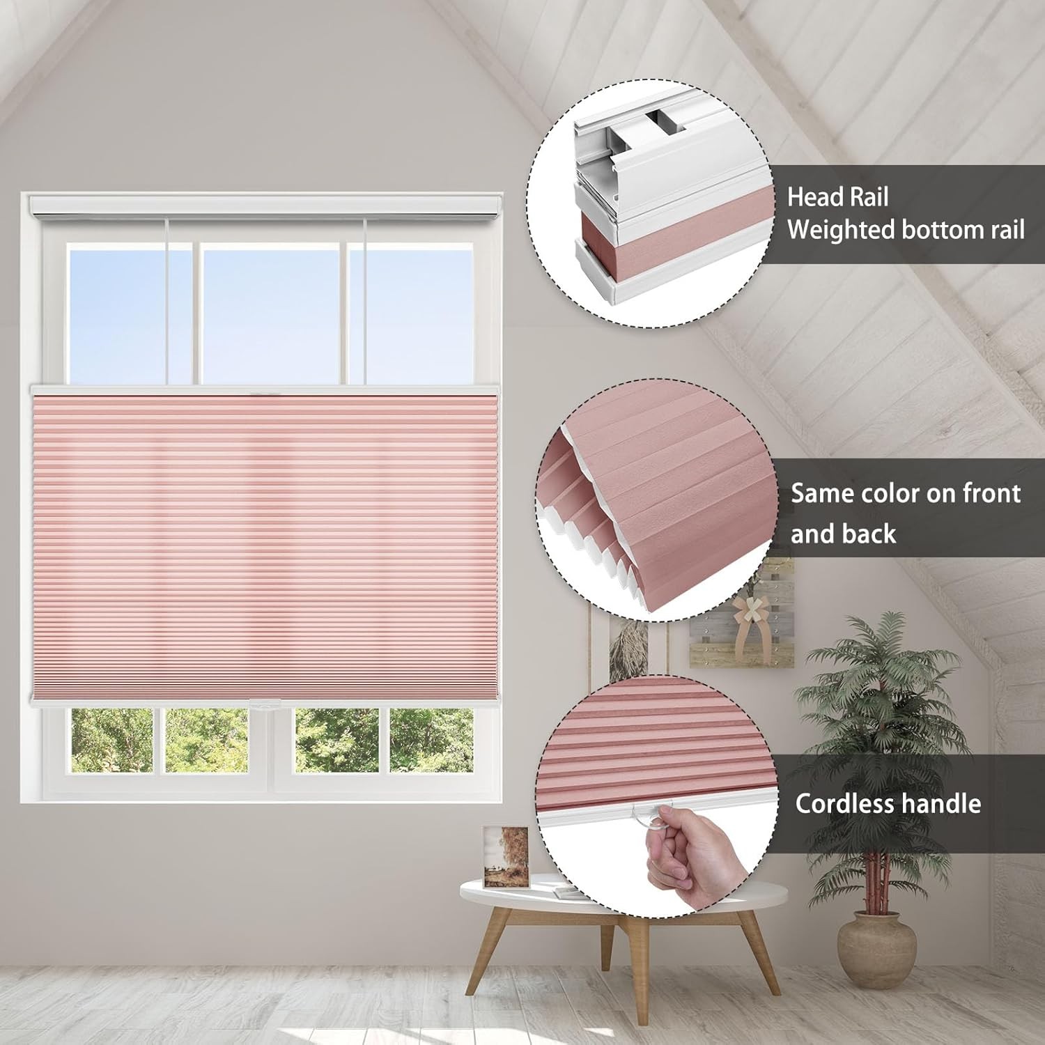 Changshade CUSTOM Light FilteringTop-down Bottom Up Cellular Shades Honeycomb
