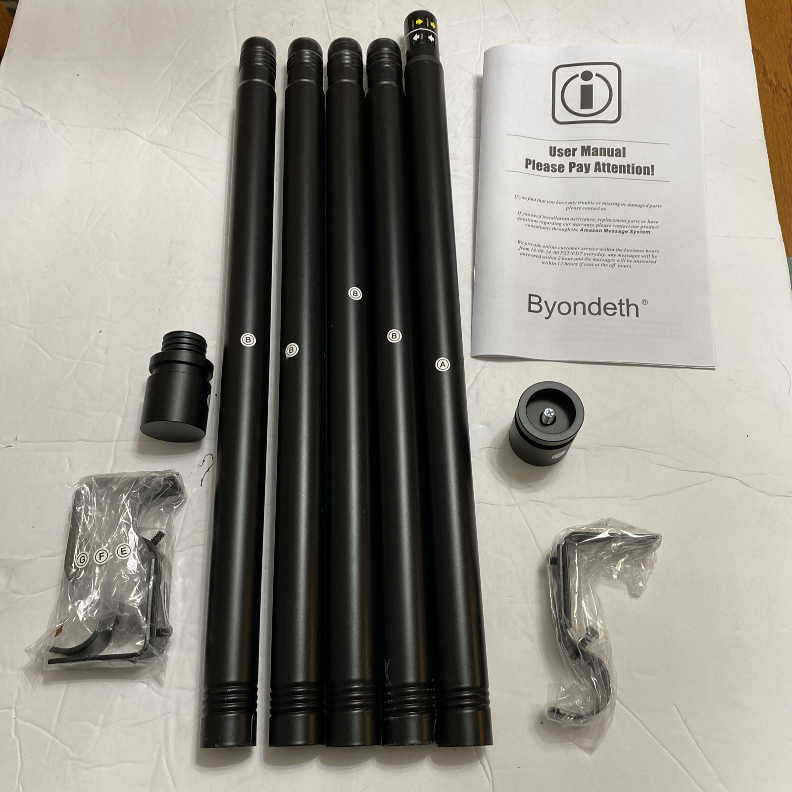 Byondeth Curtain Rods for Windows 16 to 88 Inches Adjustable Length 1 Inch