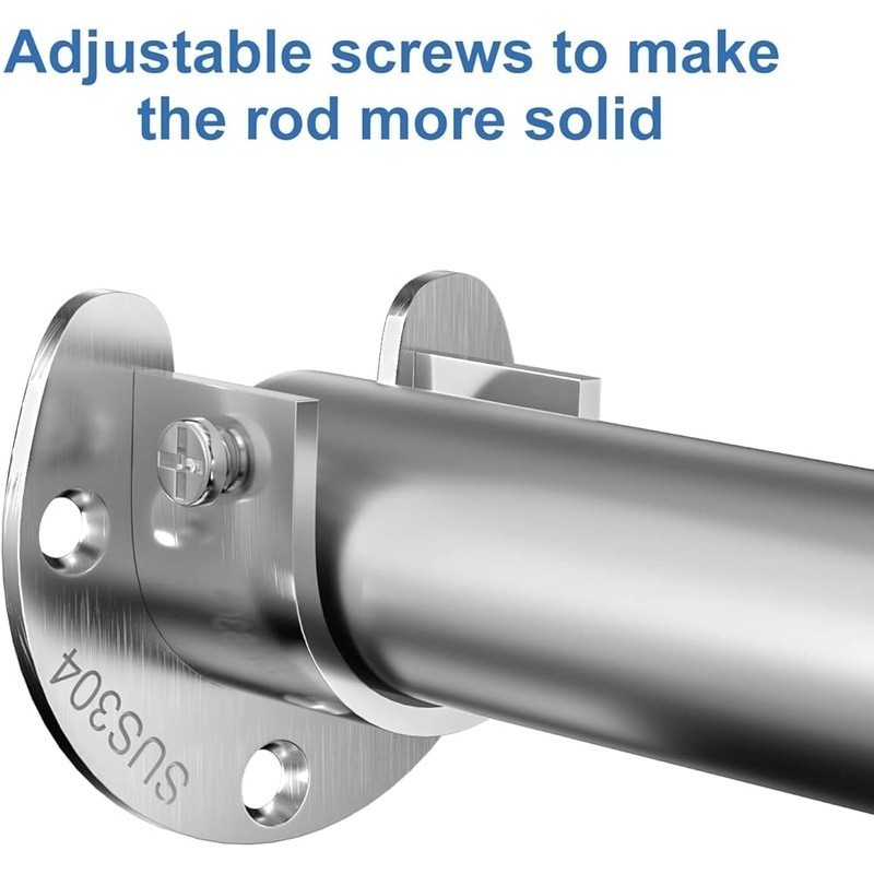 Heavy Duty Stainless Steel U-Shaped Curtain Rod Holders Wall Mount 6 Pack New