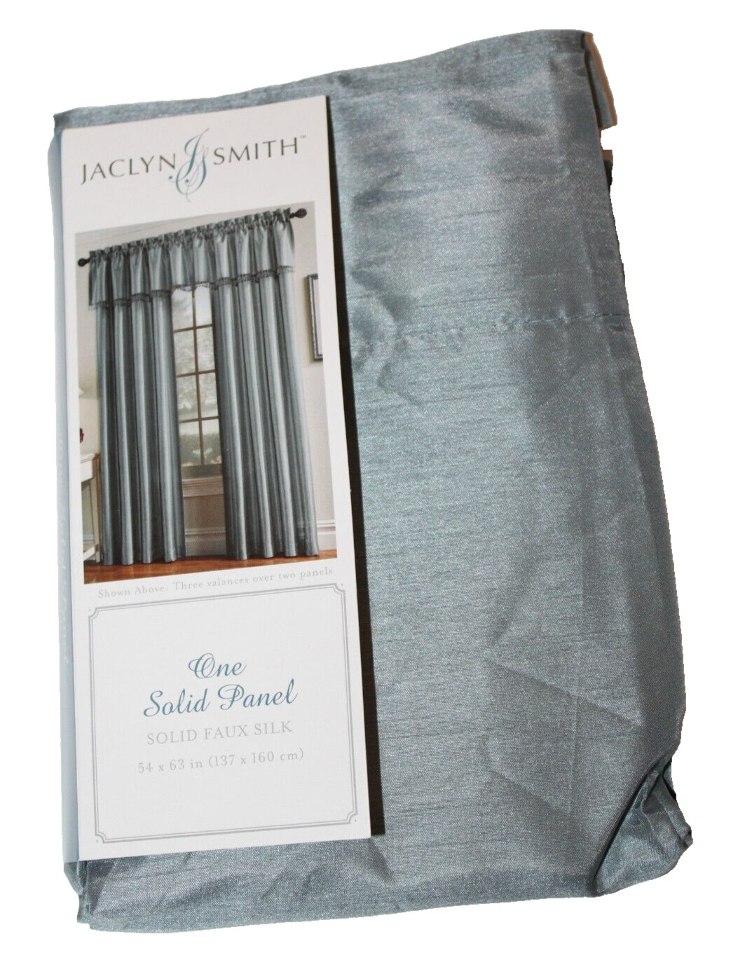 Jaclyn Smith Mineral Solid Faux Silk Panel 54 in x 63 in