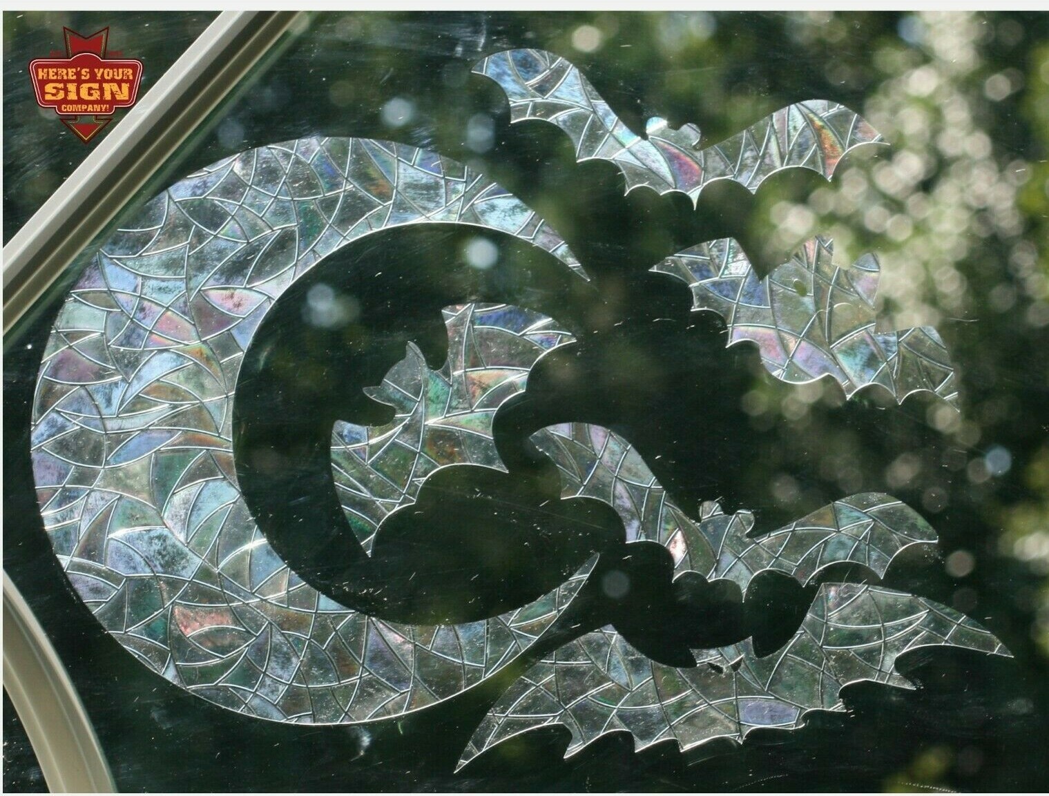 Decorative Rainbow Window Privacy Film. Anti-UV Static Cling. Self Adhesive