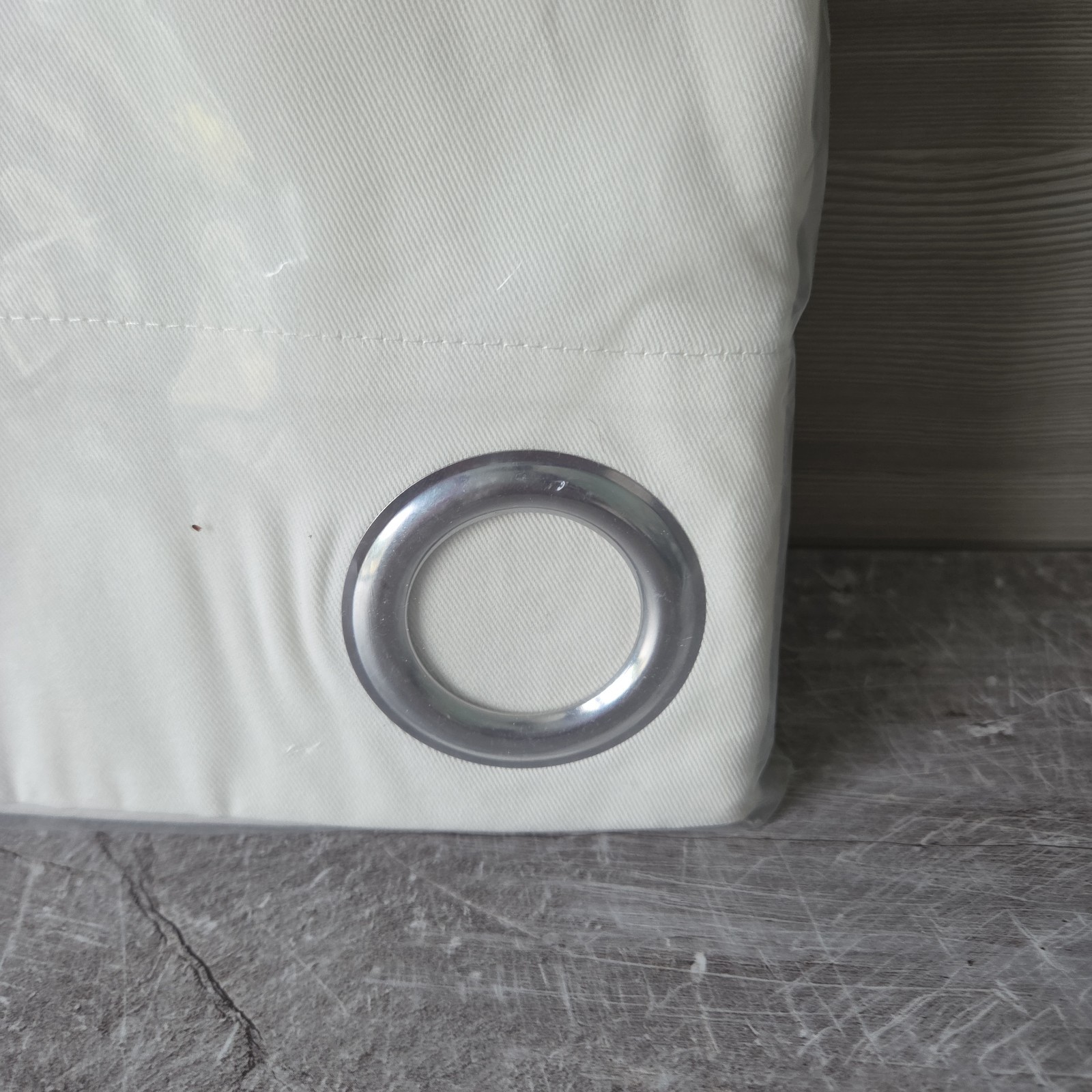 IKEA MERETE Room Darkening Grommet Curtains 57×98″ 2 Panels Off White Cotton NEW