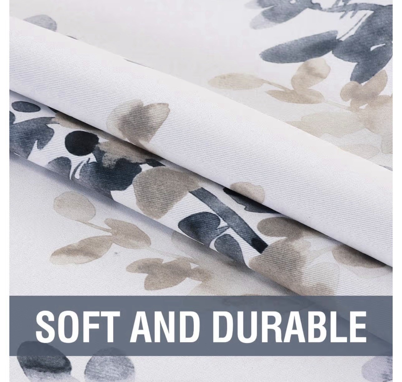 Valance Bluestone/Taupe 52×18 1Panel Thermal Insulated Rod Pocket Window Curtain