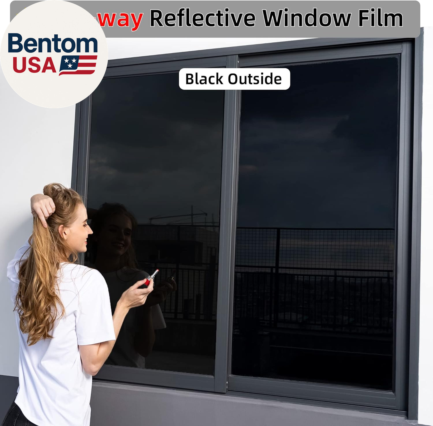 One-Way Window Privacy Film with Installation Tools,Premium PET Material,Heat Co