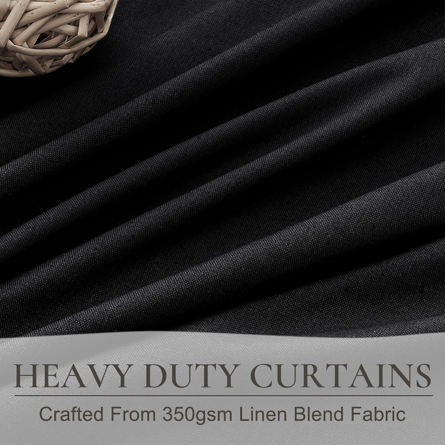 Luxury 120″ Blackout Curtains for Sliding Doors – 2 Panel Set