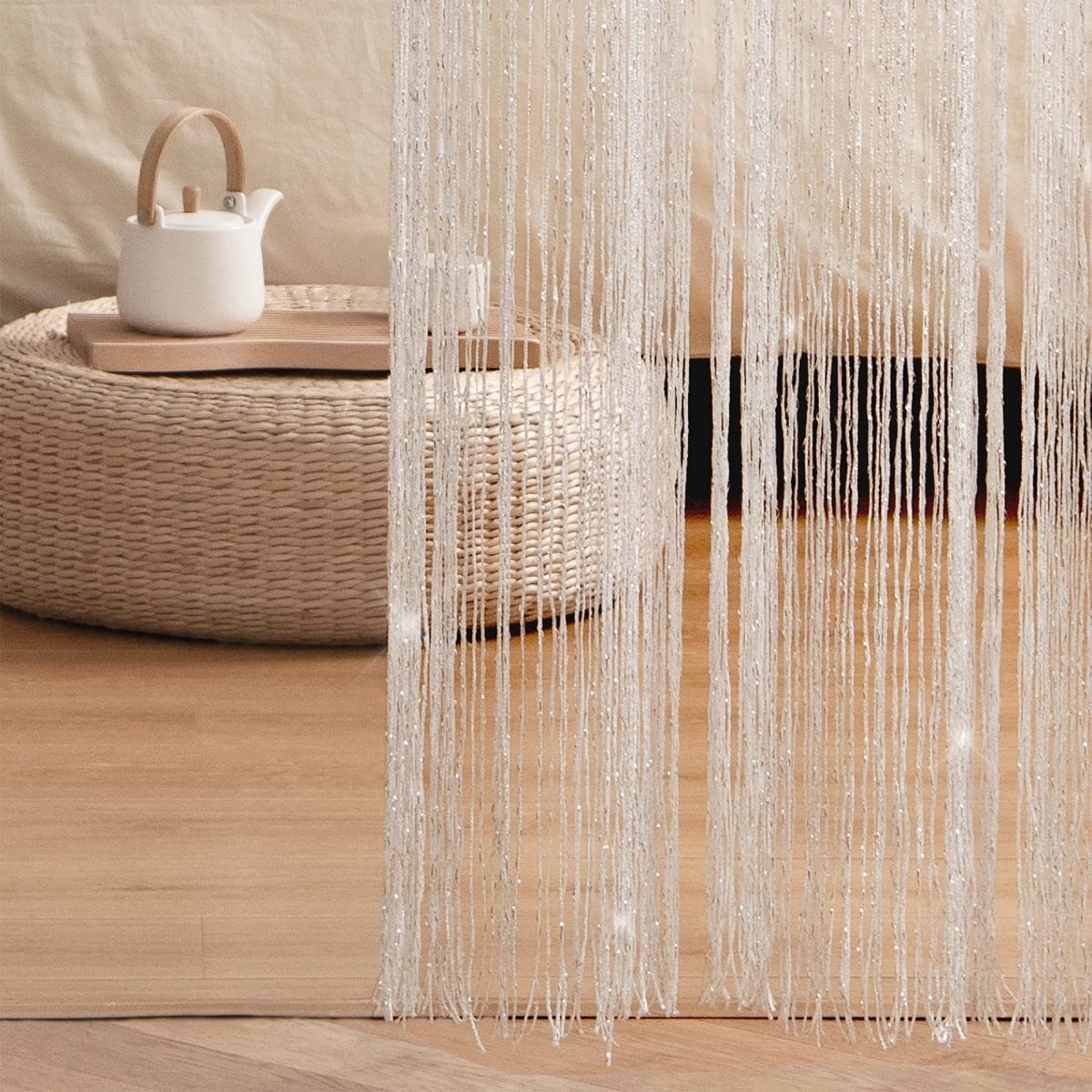 Night Sky String Thread Window Curtain (Single Panel)