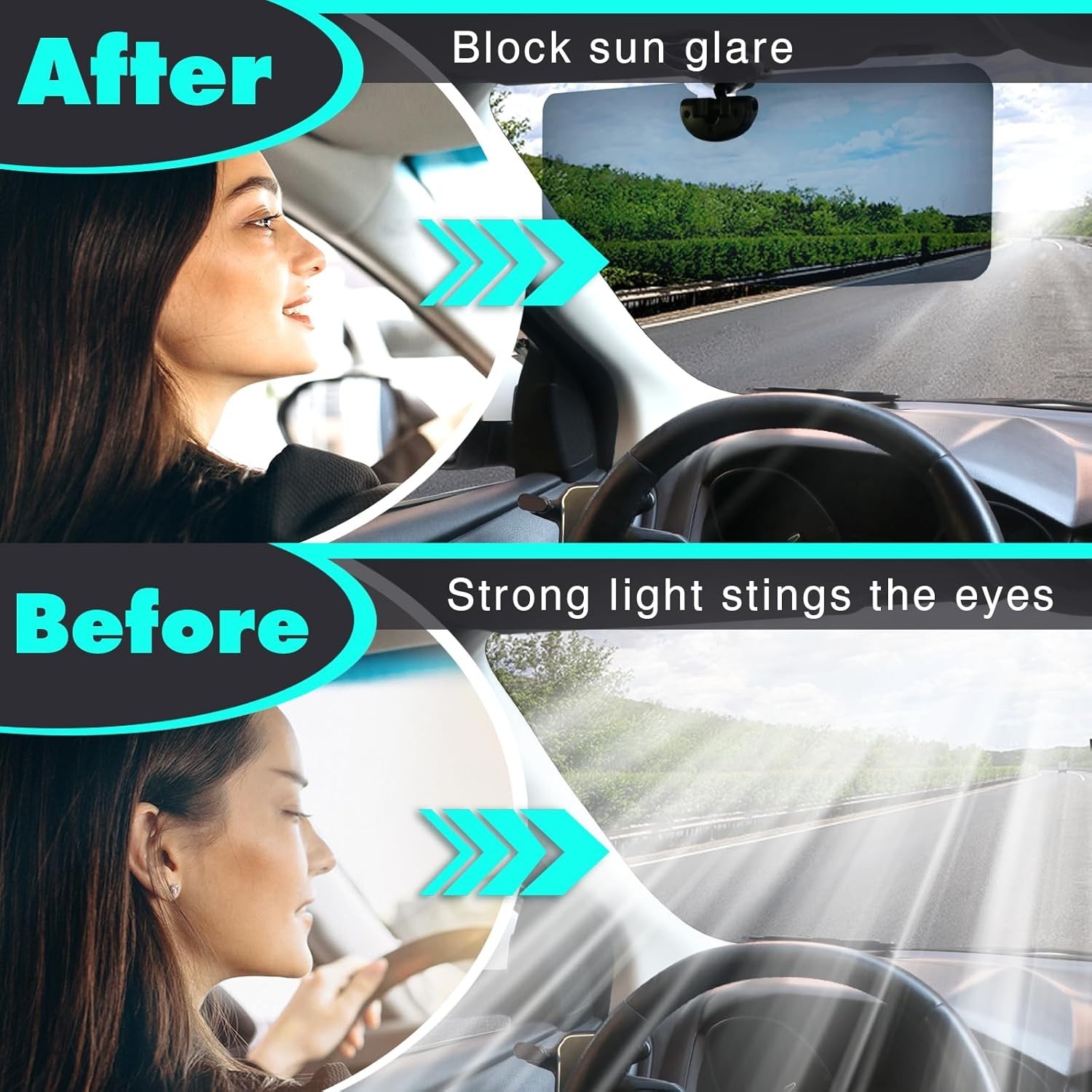 Sun Visor Extender for Car, Polarized Sun Visor for Car, Adjustable Cars Visor E