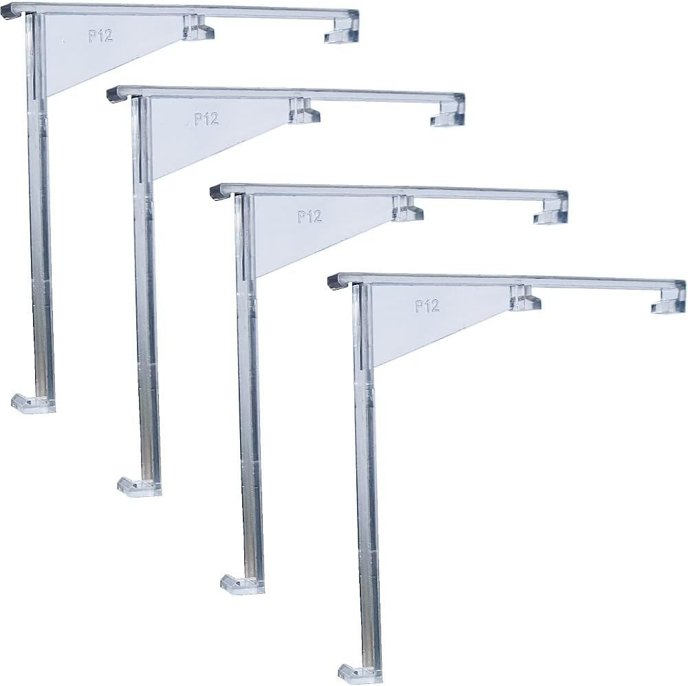 4Pcs Valance Clips 3.5″ Clear Vertical Blind Hidden Retainer Holder Installation