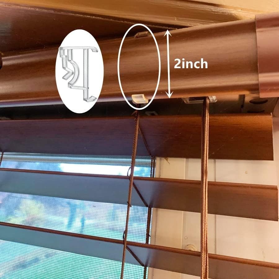 Valance Clips 10pcs 2inch Clear Plastic Hidden Retainer Holder for Window Bli…