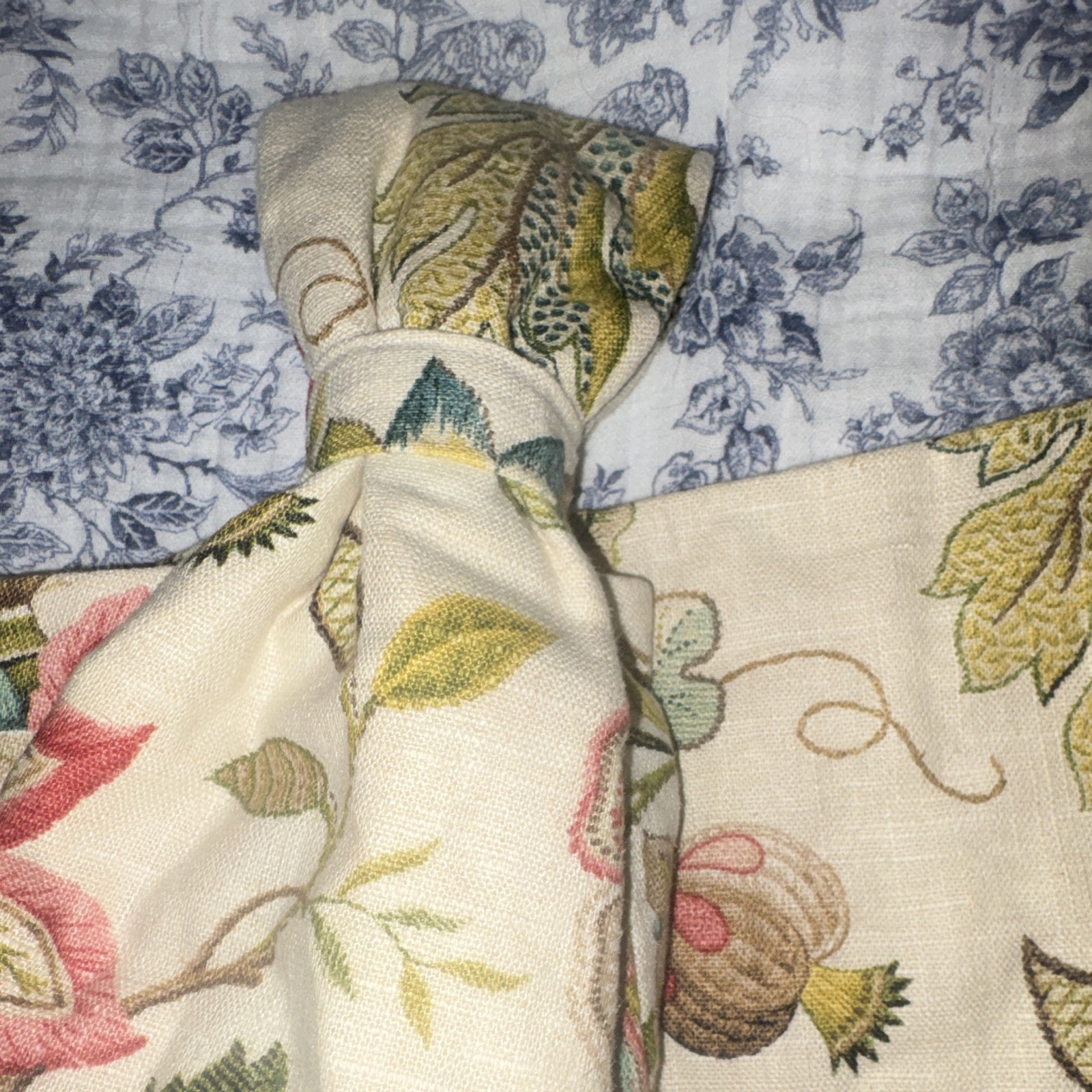 Floral Lined Rod Pocket Window Valance Country Multicolor Opaque 24×18