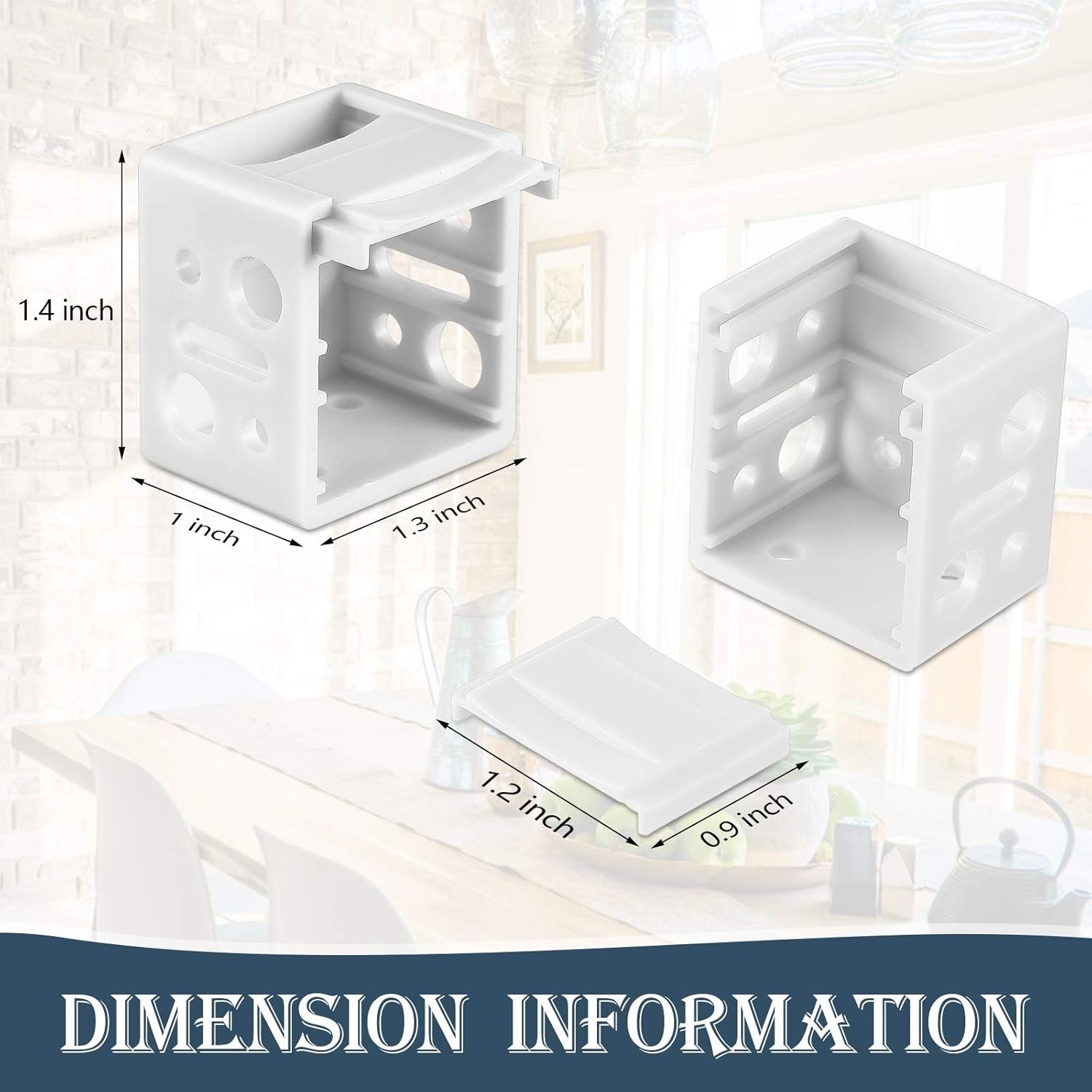 6 Pieces 1 Inch Blind Brackets White Profile Box Mounting Bracket Window Blinds