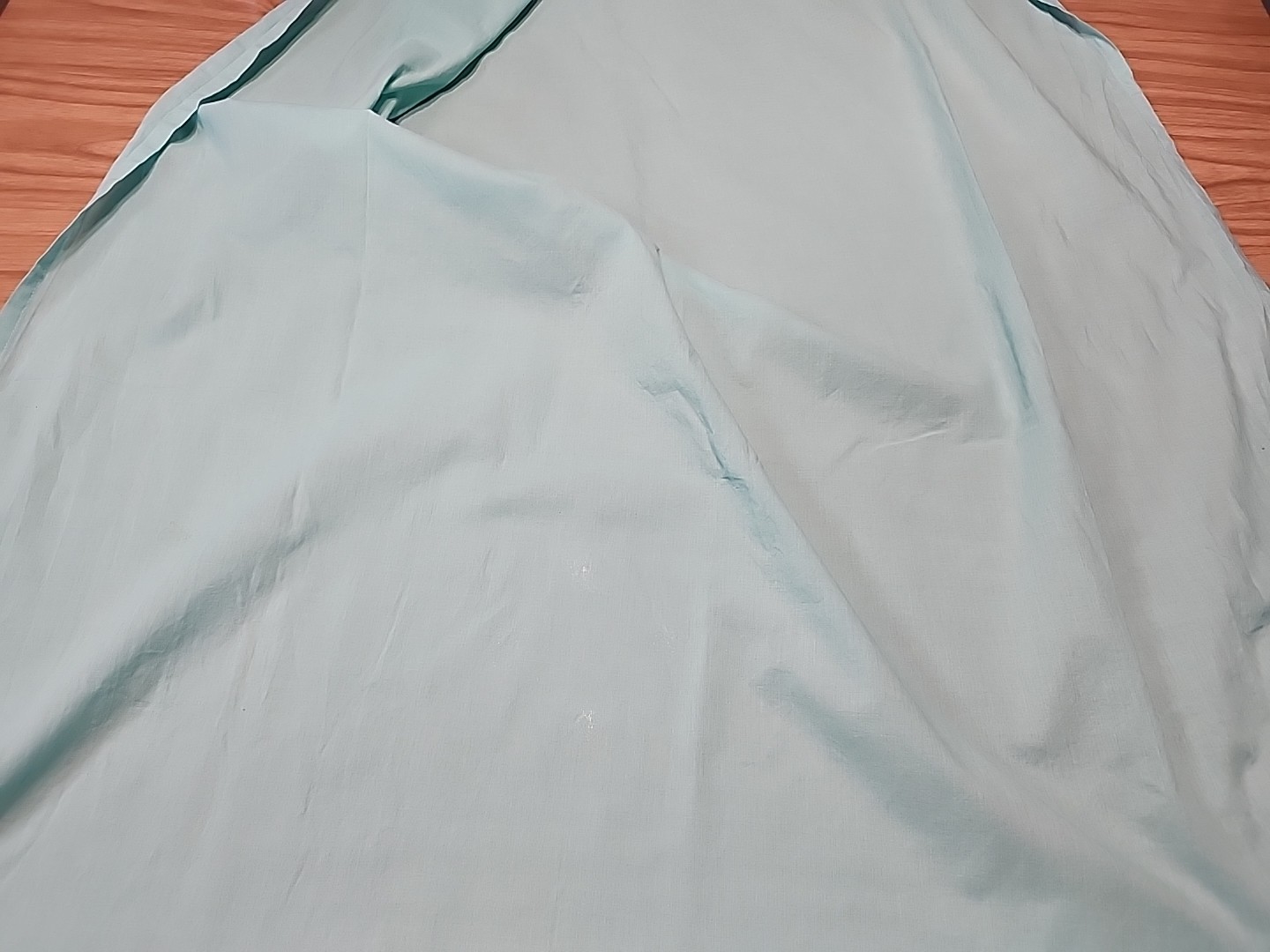 Pottery Barn Teen Curtain 40 X 84 Inches Tie To Aqua Teal Turquois 100% Cotton