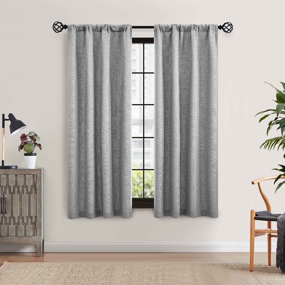 Southport Textured Light Filtering Curtain Panel Pair, Set of 2,40″W x 63″L*