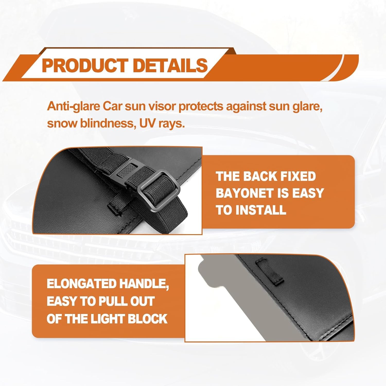 Sun Visor Extender for Cars, Universal Sun Visor Anti-Glare Car Sun Visor Protec