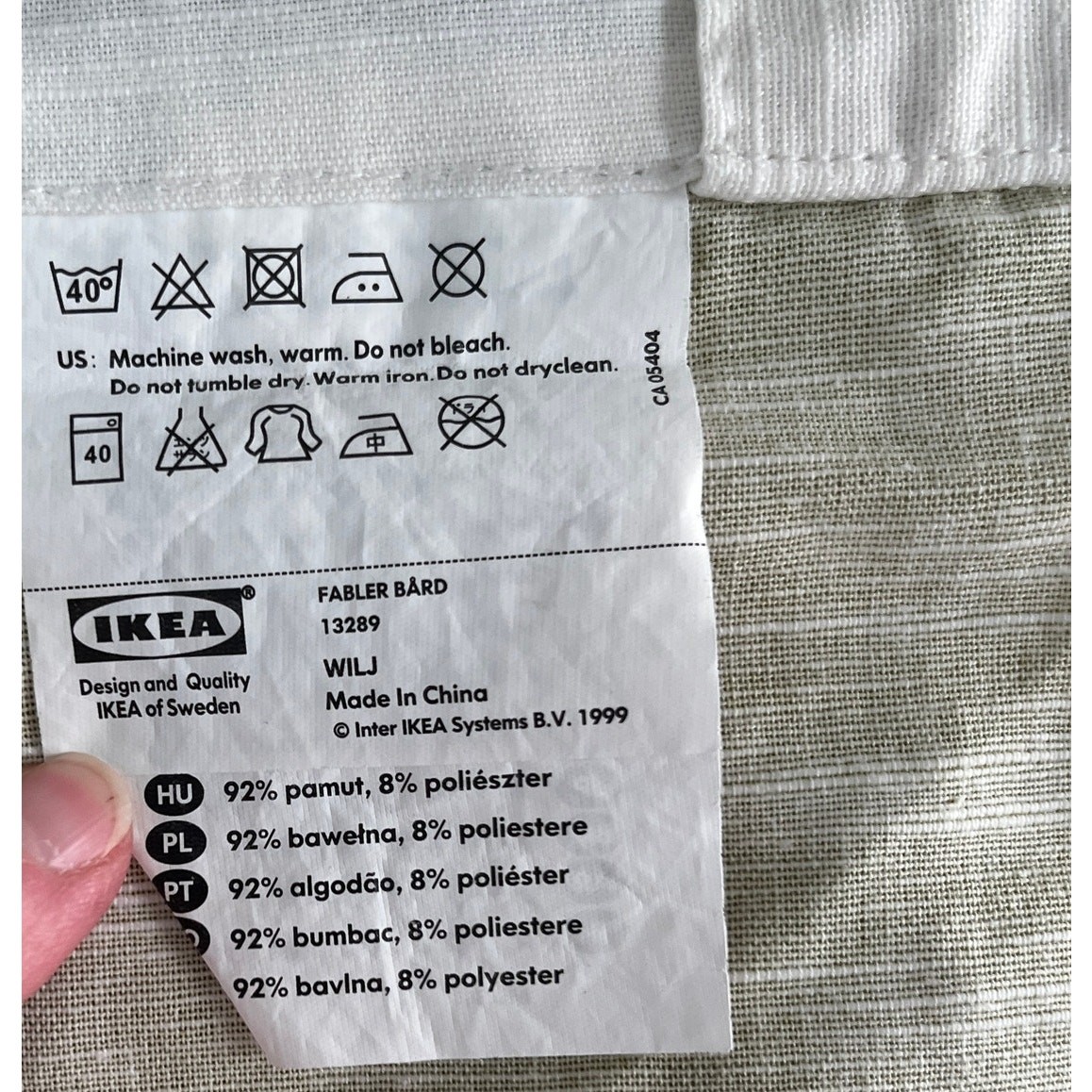 Ikea Fabler Bard Curtain Panel 46″ x 49″ Embroidery Flowers Green Red White