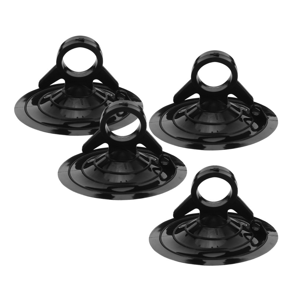 4Pcs Reusable Automotive Suction Cups Car Window Holder Strong Suction Black
