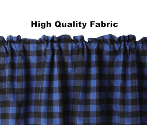 Buffalo Window Valences (and Black) Blue