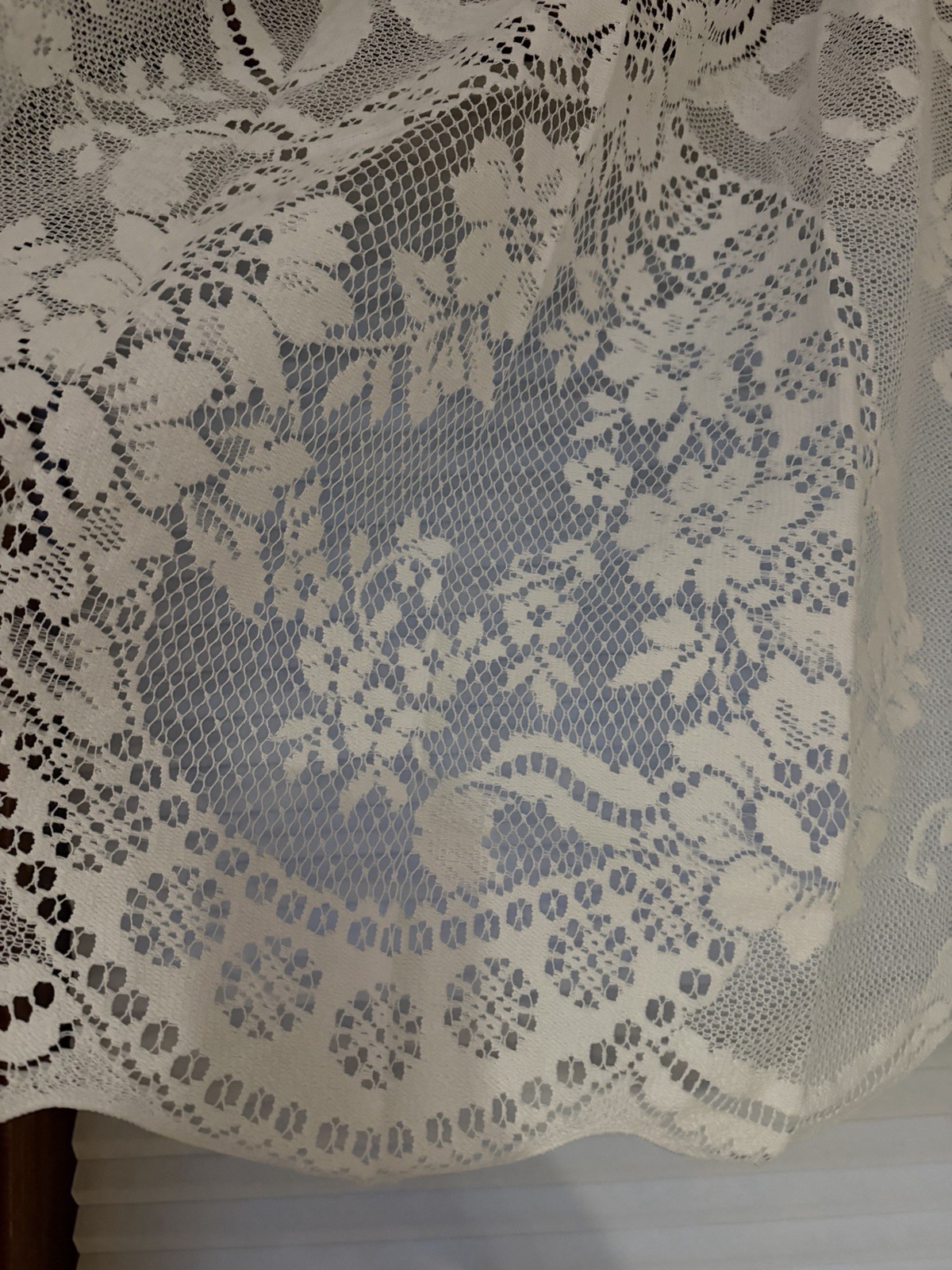 Two White Lace Window Valances 60 x 30 Oxford House Ainsley Tier New In Package