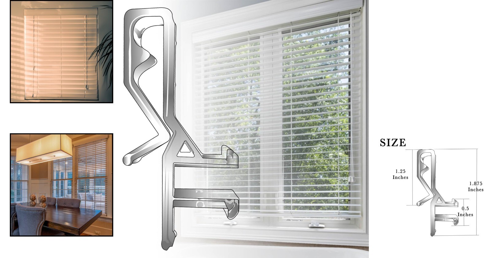10 Pcs Waterproof Clear Plastic Valance Clips for Easy Window Blind Replacement