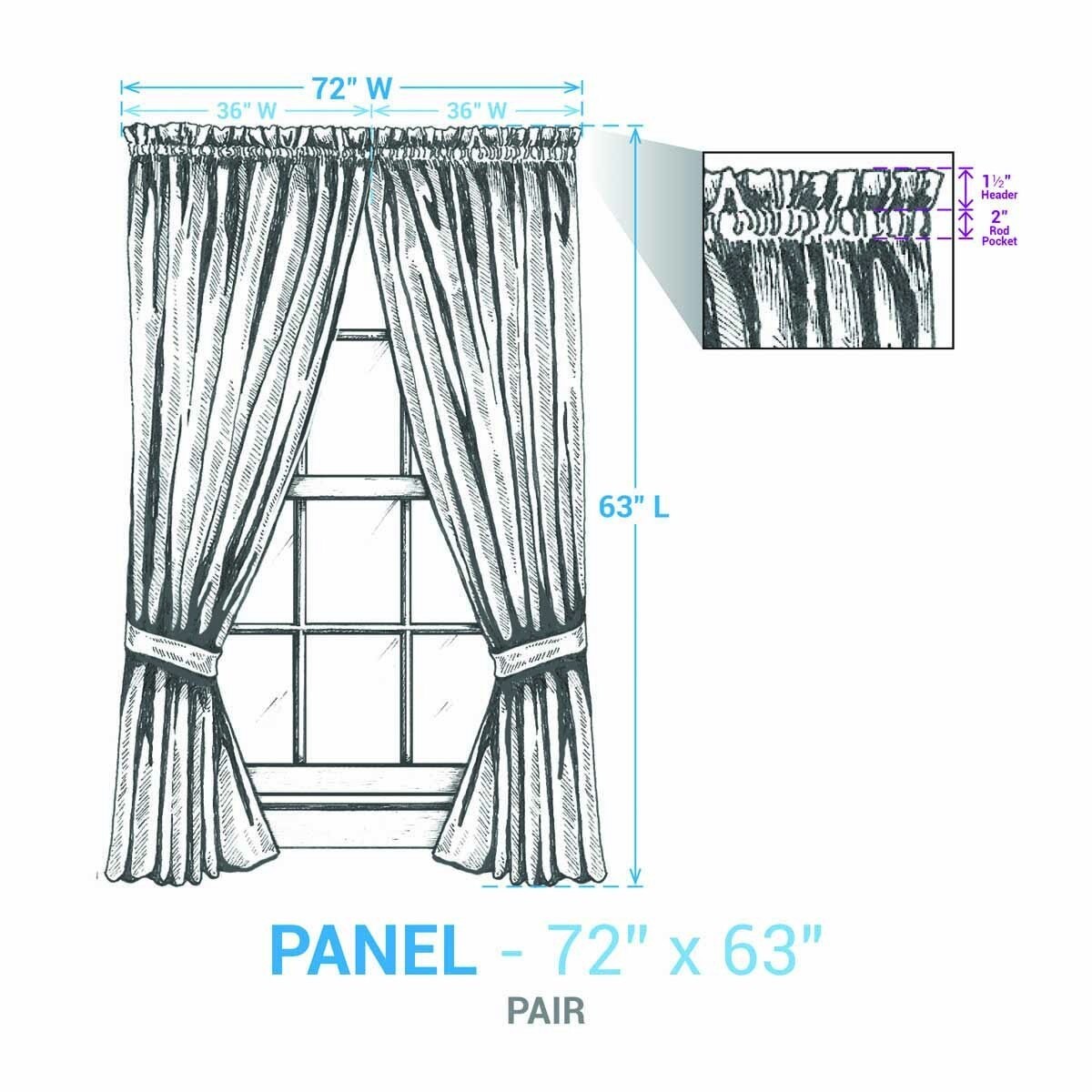 1 pair Patton Brown Tan Black Plaid Country Home Window Panels 2 Sizes