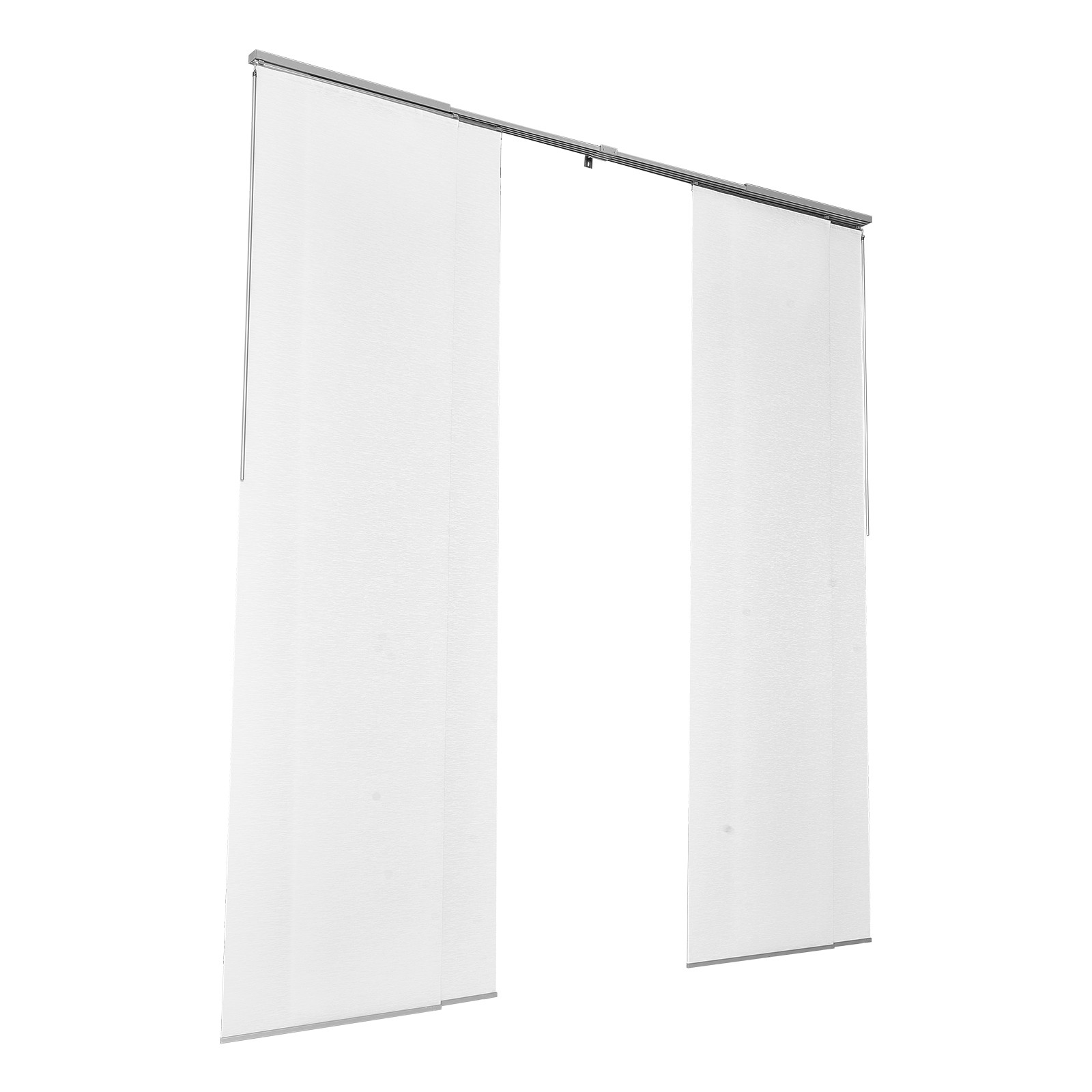 Uimoso Adjustable Panel Track Blinds, Width 45.8-86 in, Customizable, White