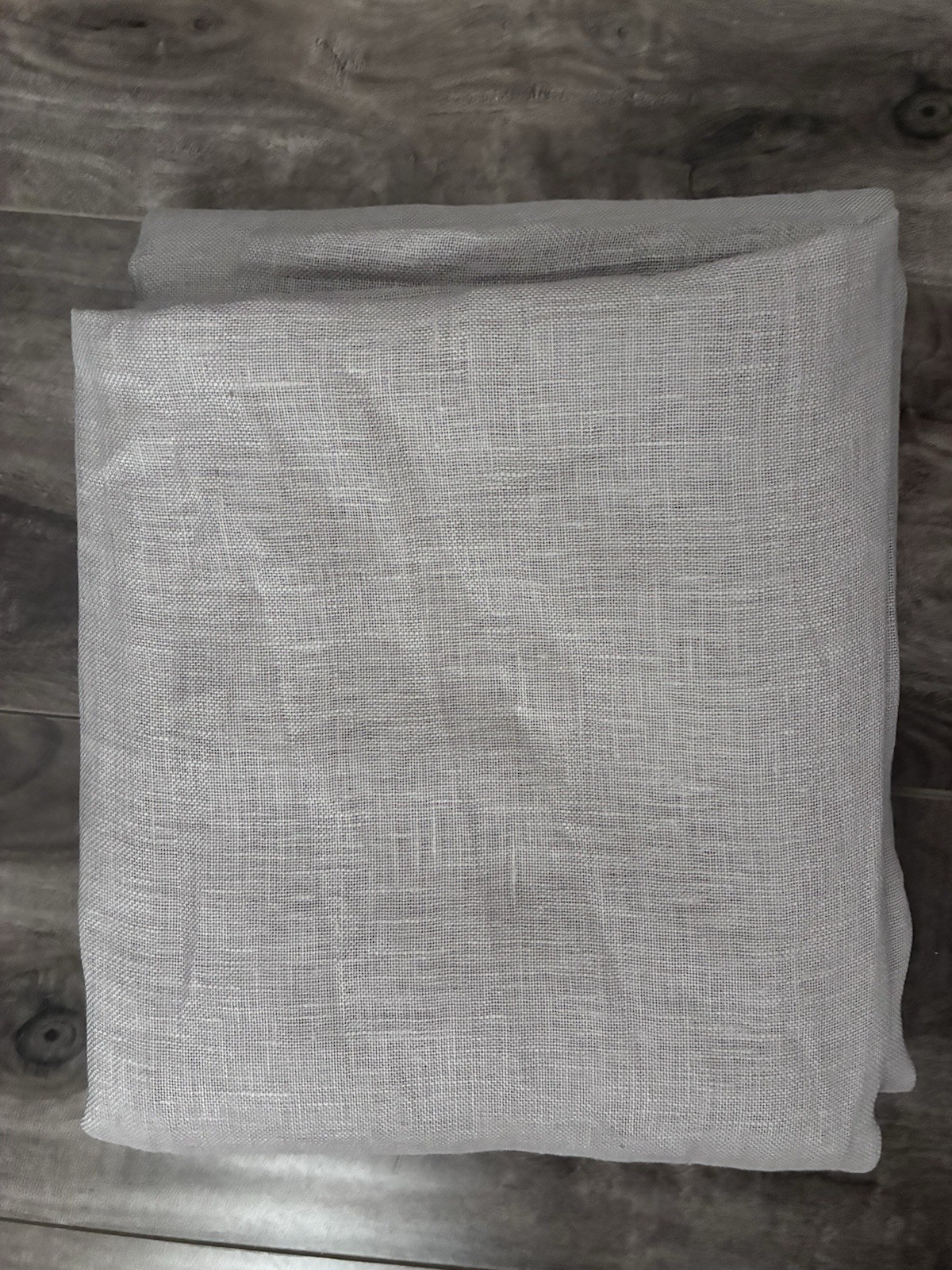 West Elm Sheer Linen Curtain Stone Grey 48×108 Single Panel NWT Hidden Tabs New