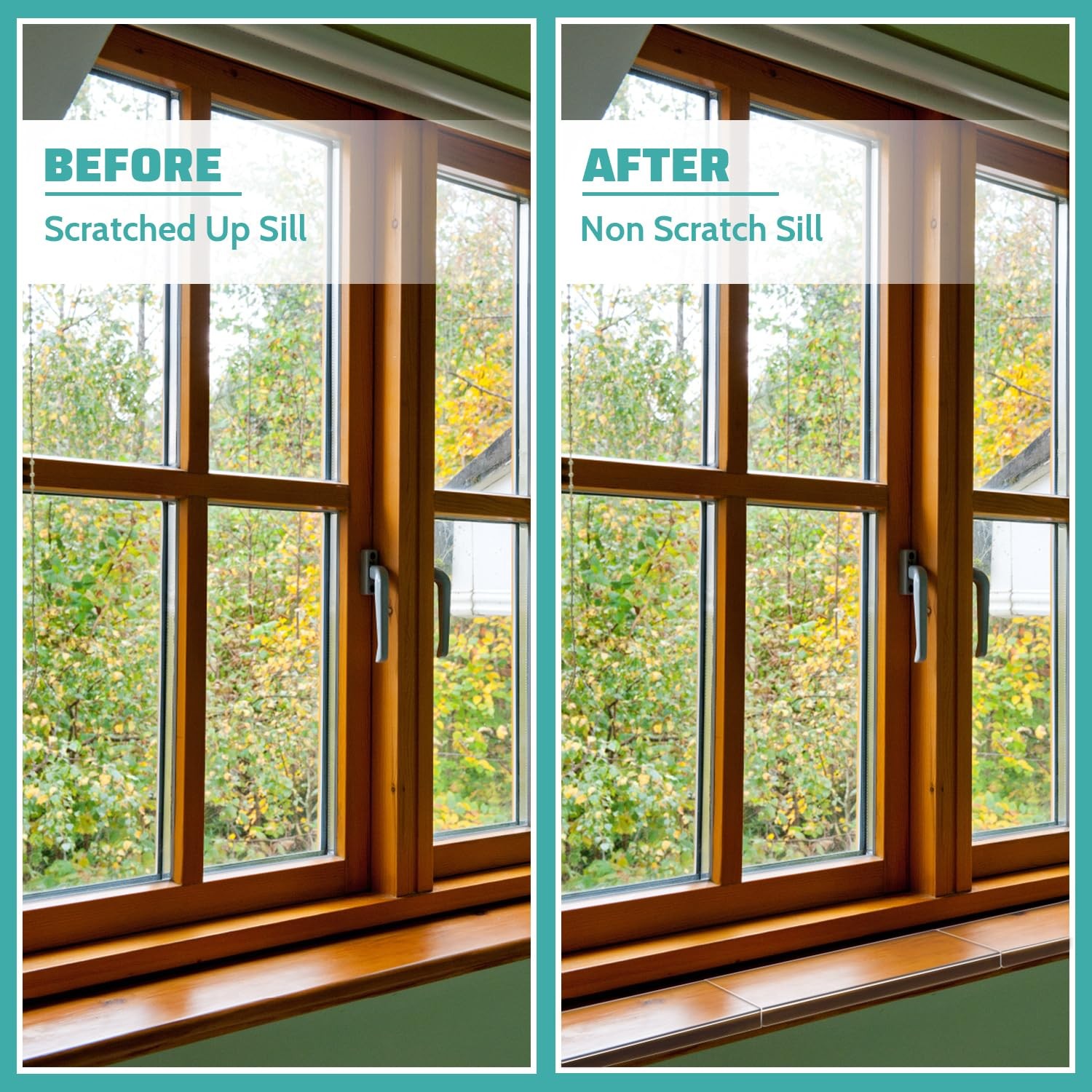 3 Pcs Window Sill Protector, Pet Window Guard,Transparent, Window Sill Cover,…