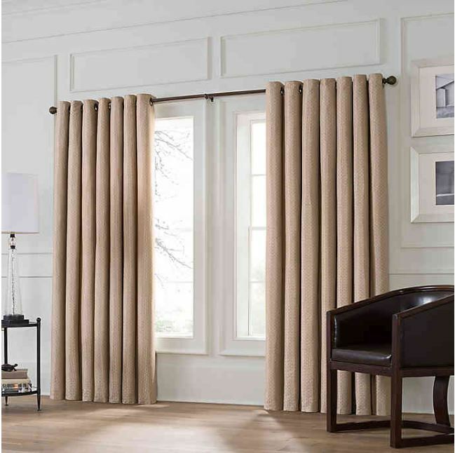 Valeron Stradivari 120-Inch x 54-in Window Curtain Panel in Natural- 1 Panel