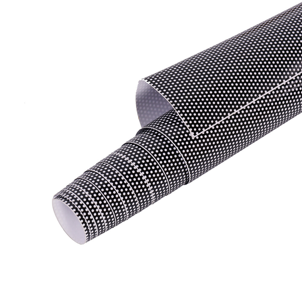 Black Perforated One Way Vision Privacy Window Film car home glass sticker Decor