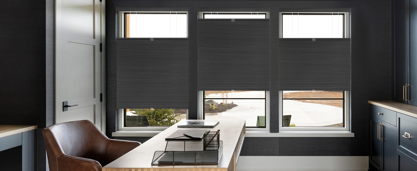 Down Bottom Up Cordless Cellular Shades, 46×64 in, White | Light filtering