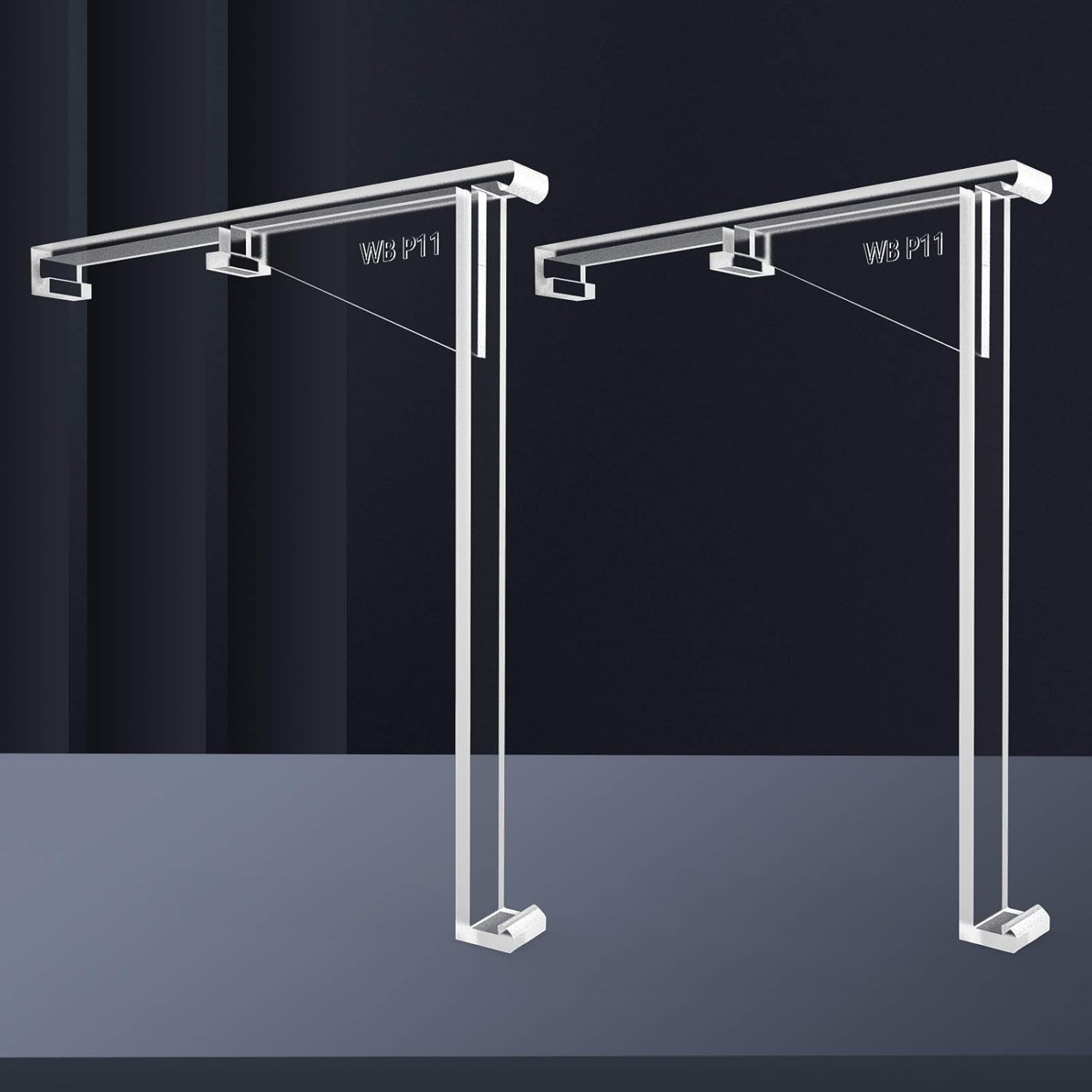 4 Pieces Vertical Blind Valance Clips Clear Hidden Bracket Replacement Outside 