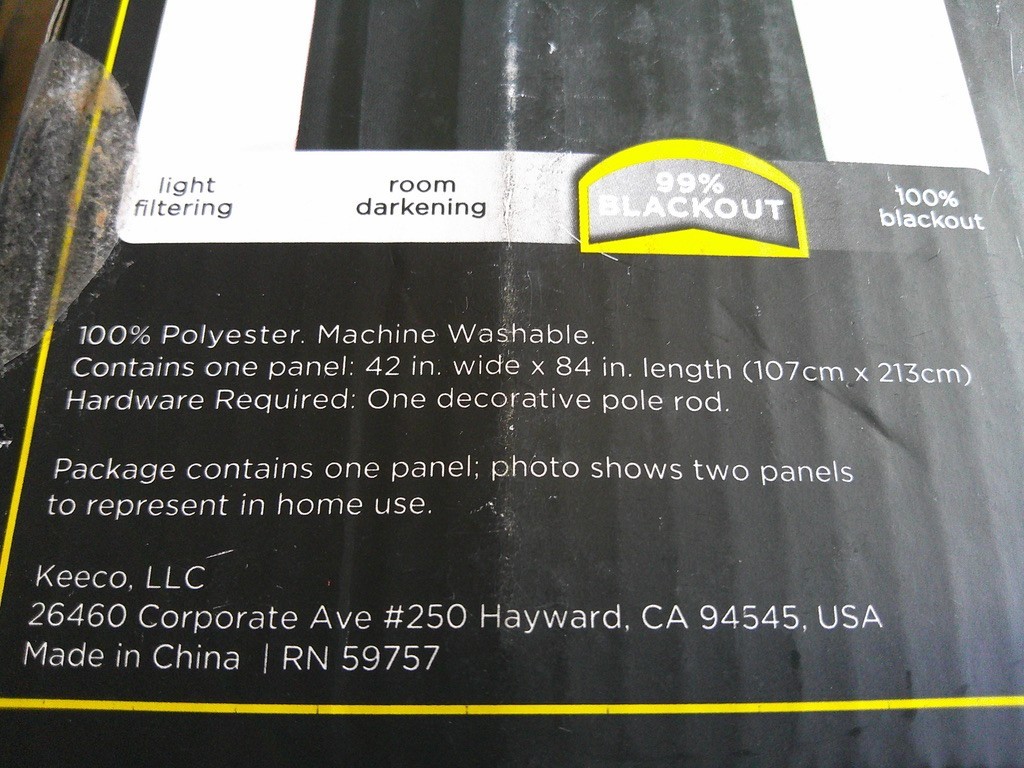 Eclipse Samara Solid Blackout Curtain Panels SET (42″ wide by 84″ long) NEW