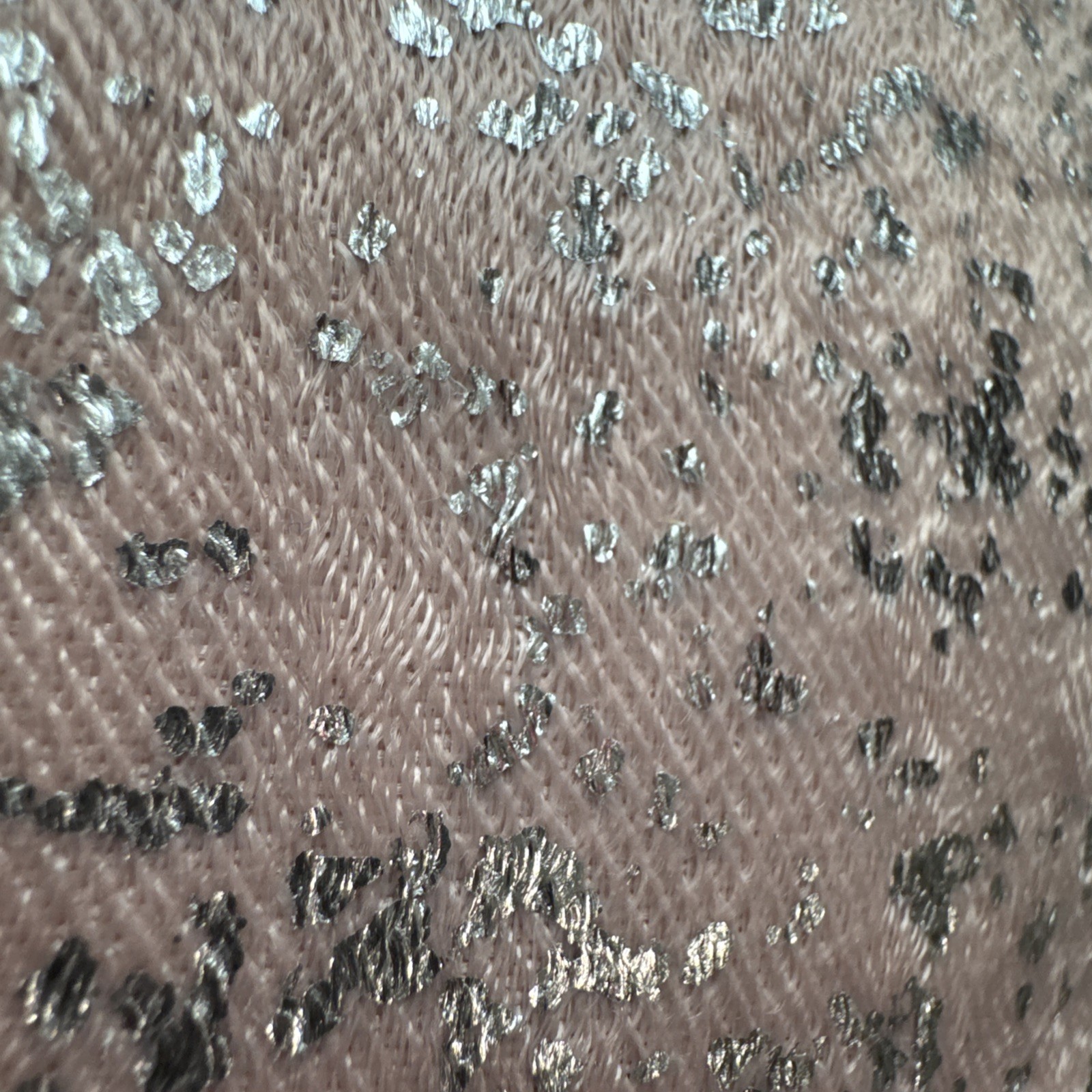 Blackout Curtains, Metal Gromets, Blush With Silver pattern. Set of 2 Panels.